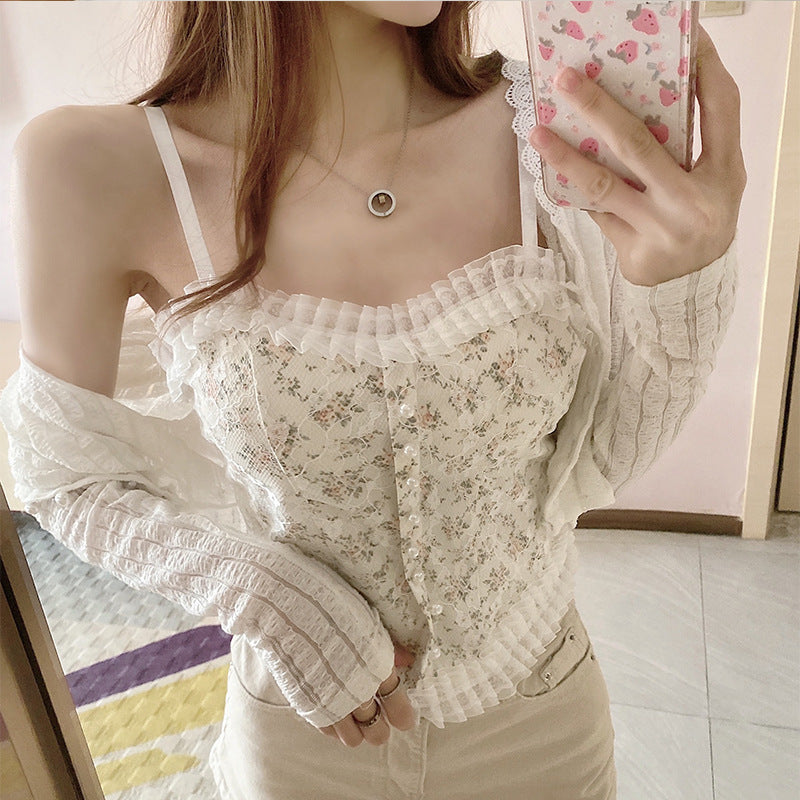 Top Feminino de Renda com Alças Finas - imagem 5