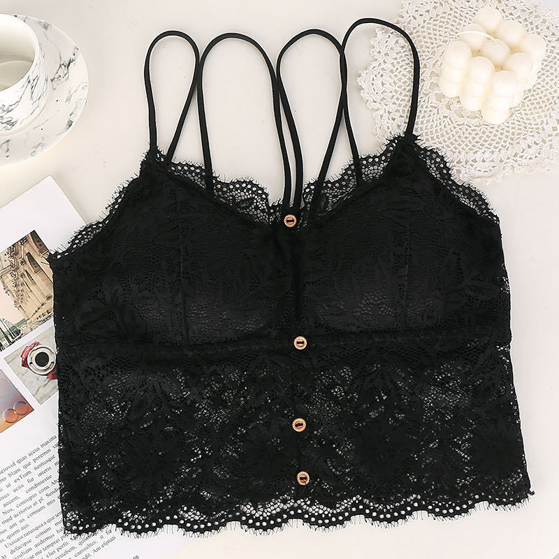 Top Feminino de Renda com Alças Finas - imagem 10